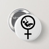 Vrouw Swinger Ronde Button 5,7 Cm (Voorkant /achterkant)