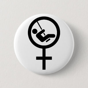 Vrouw Swinger Ronde Button 5,7 Cm