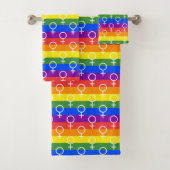 Vrouw Symbool regenboogpatroon Bad Handdoek (Insitu)