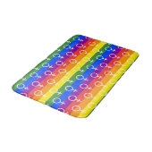 Vrouw Symbool regenboogpatroon Badmat (Gekanteld)