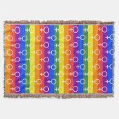 Vrouw Symbool regenboogpatroon Deken (Voorkant)