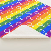 Vrouw Symbool regenboogpatroon Sherpa Deken (3/4)
