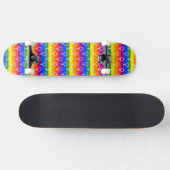 Vrouw Symbool regenboogpatroon Skateboard (Horizontaal)