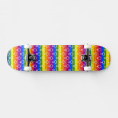 Vrouw Symbool regenboogpatroon Skateboard (Horizontaal)