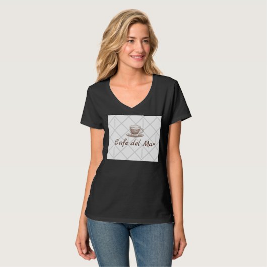 Vrouw T-Shirt zwart (Voorkant volledig)