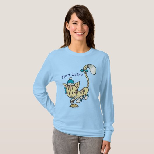 Vrouw "Team Latke" Hanukkah Fifi T-shirt (Voorkant volledig)