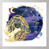 Vrouw-teken van de Aangepaste geboortedatum van Zo Folie Afdrukken (Voorkant)