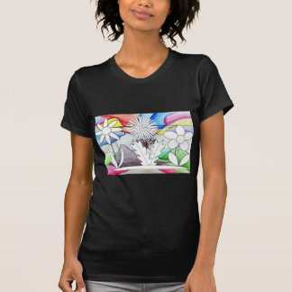Vrouw Tekenen Kleuren Bloem shirt
