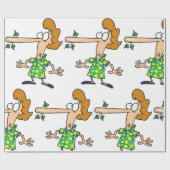 Vrouw Telling Lies Cadeaupapier (Vlak)