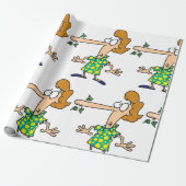 Vrouw Telling Lies Cadeaupapier (Uitgerold)