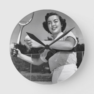 Vrouw Tennis 3 Ronde Klok