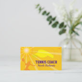 Vrouw Tennis Coach visitekaartje template (Staand voorkant)