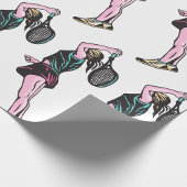 Vrouw Tennis Player Cadeaupapier