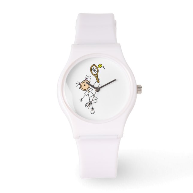 Vrouw Tennis Player Horloge (Voorkant)