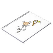 Vrouw Tennis Player Notitieboek (Linkerzijde)