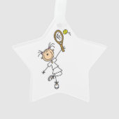 Vrouw Tennis Player Ornament (achterkant)