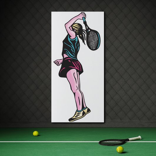Vrouw Tennis Player Poster