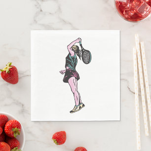 Vrouw Tennis Player Servet