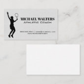 Vrouw Tennis spelen Visitekaartje (Voorkant / Achterkant)