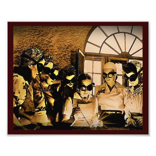 Vrouw tijdens WWII Foto Afdruk (Voorkant)