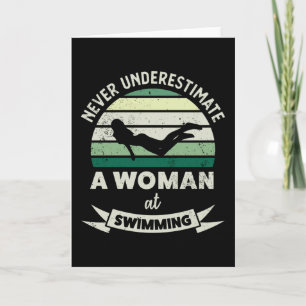 Vrouw tijdens zwemmen Funny Swimmer Gifts Mam Kaart