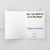 Vrouw timmerman, bouwer verjaardag Kaart (Binnen)