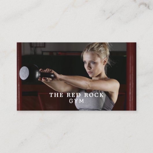 Vrouw Trainer, Personal Trainer, Gym Instructor Visitekaartje (Voorkant)