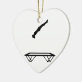 Vrouw trampolinist keramisch ornament (Links)