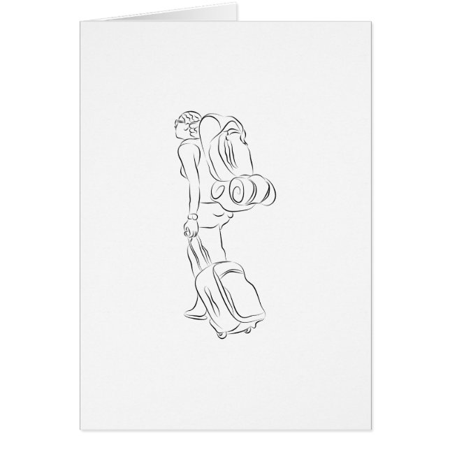 Vrouw-travellertekening (Voorkant)