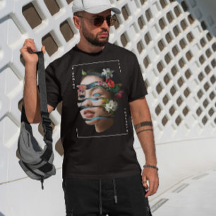 Vrouw Twisted Floral Face T-shirt