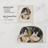  vrouw uit de jaren 20 visitekaartje (Voorkant / Achterkant)