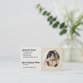  vrouw uit de jaren 20 visitekaartje (Staand voorkant)