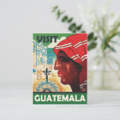 Vrouw uit Guatemala, oud reizen Briefkaart (Staand voorkant)