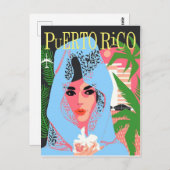 Vrouw uit Puerto Rico Briefkaart (Voorkant / Achterkant)