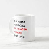 vrouw uit south dakota, geweldig koffiemok (Voorkant links)