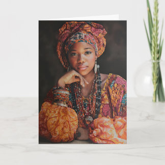 Vrouw uit Tsjaad - Afrikaanse Vrouw Etnisch Portre Kaart