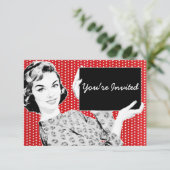 Vrouw van 1950 met gebarentaal kaart (Staand voorkant)