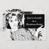 Vrouw van 1950 met kerstteken V2 Kaart (Voorkant / Achterkant)