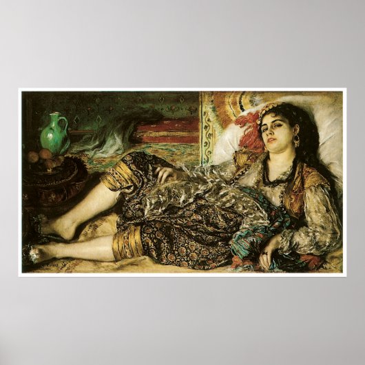 Vrouw van Algiers 1870 Pierre-Aguste Renoir Poster (Voorkant)