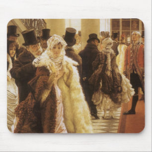 Vrouw van de mode van Tissot, Vintage Victoriaanse Muismat