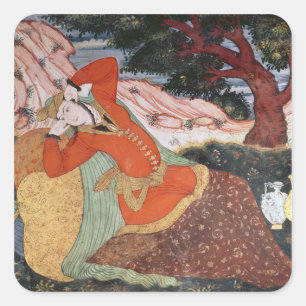 Vrouw van de rechtbank van Shah Abbas I, 1585-1627 Vierkante Sticker