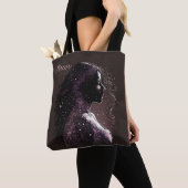 Vrouw van de sterren Paars & bruin Draagtas (Dichtbij)