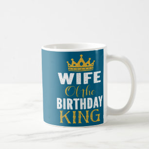 Vrouw van de verjaardag koning jongens verjaardags koffiemok