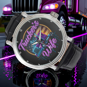 Vrouw van de Vrachtwagenchauffeur: Neon Vlag, Goud Horloge