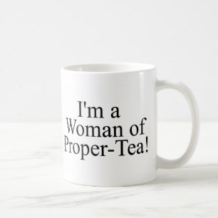 vrouw van echte thee wit koffiemok