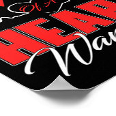 Vrouw van een hartkrijger Hartziekte Bewustzijn Mo Poster (Hoek)