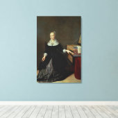 Vrouw van een maagd canvas afdruk (Insitu (Houten vloer))