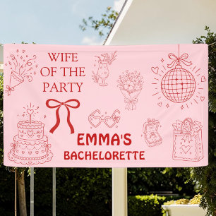 Vrouw Van Het Feest Verlovingsfeest Trendy Spandoek