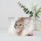 Vrouw van het Mystery Venetian Carnival Briefkaart (Staand voorkant)