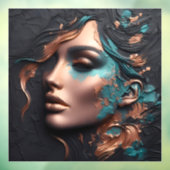 Vrouw van Koper - AI Creatie Raamsticker (Vel 3)